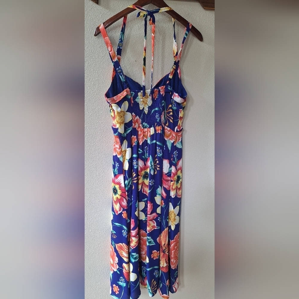 (SHELL) Moulinette Soeurs Floral Midi Dress - Blue and Pink - Picture 10 of 11